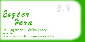 eszter hera business card